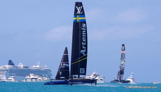 Day 4 – Race 3 - Artemis Racing and Land Rover BAR - Louis Vuitton America's Cup ©  Jude Robertson http://juderobertsonphoto.wix.com/pix